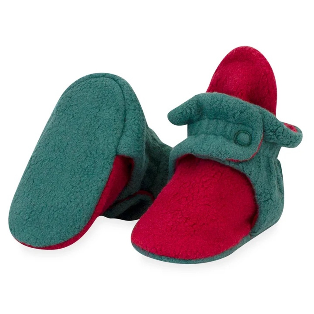 Zutano Unisex Fleece Colorblock Gripper Baby Footie